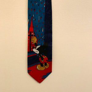 Disney Men's Mickey Mouse Tie Looking Out of Window
